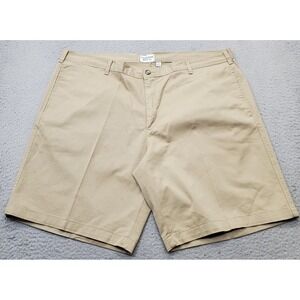 Saddlebred Chino Shorts Mens 44W Tan Classic Flat Front Stretch Streetwear 09012